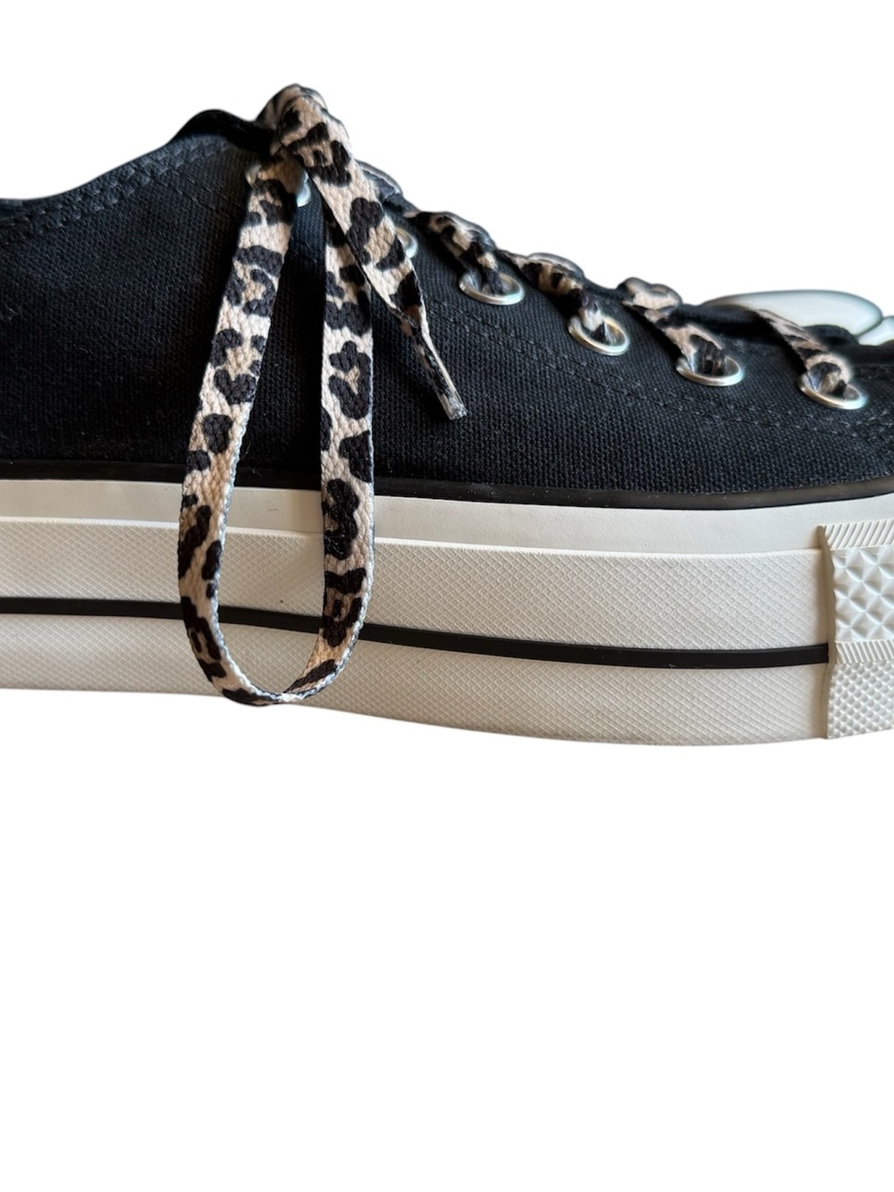 Converse Chuck Taylor Lift All Star Archive with leopard laces in black size 9 - Picture 13 of 15